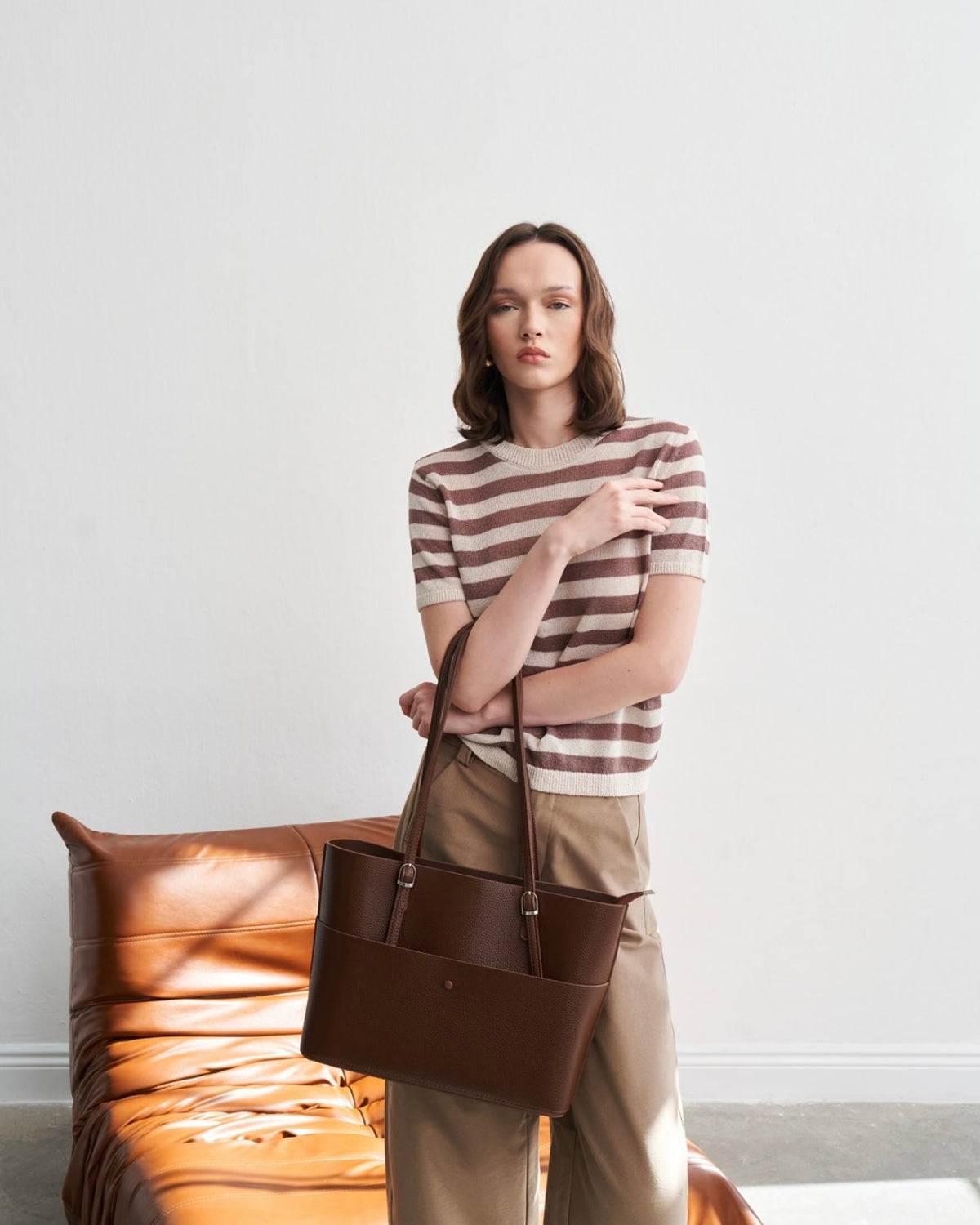The 2 Pieces Bella Bag In Havane