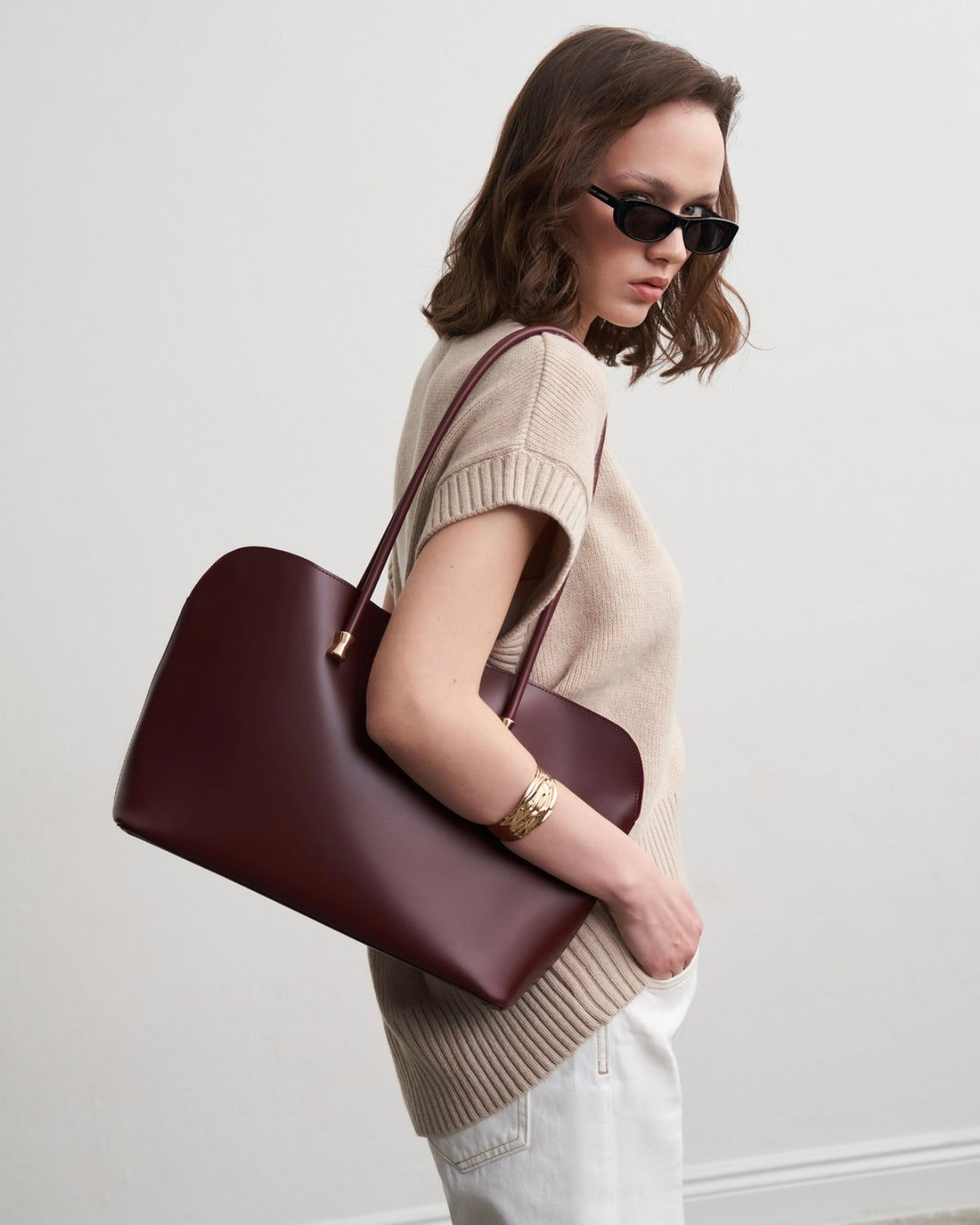 The 2 Pieces Coco Bag In Burgundy