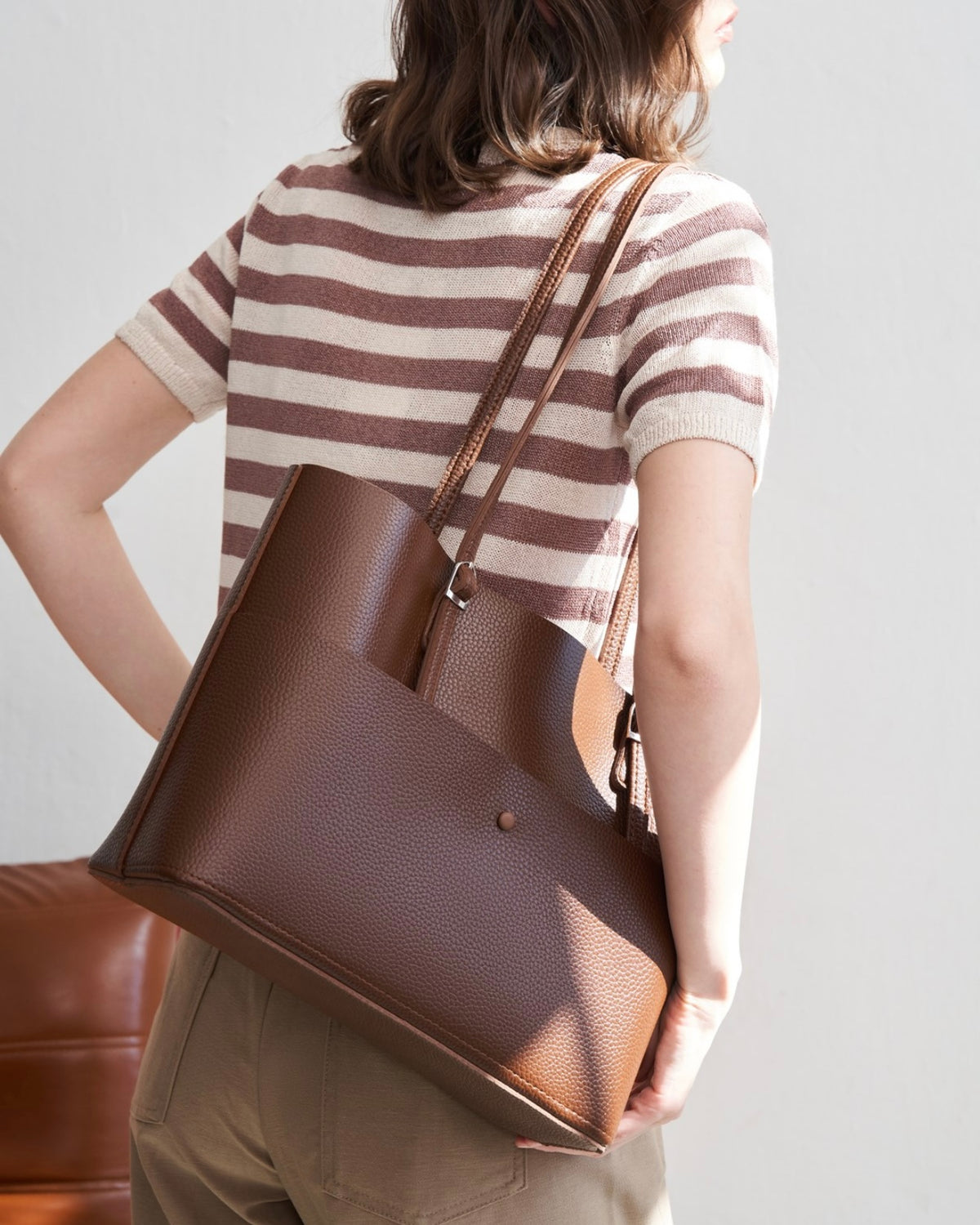 The 2 Pieces Bella Bag In Havane